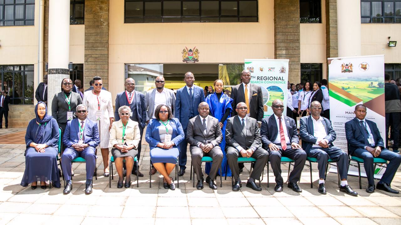 Some of the senior officials at the Fourth Regional Research Conference held at the Kenya School of Government – Kabete