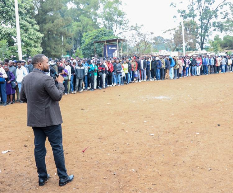 Lands and Physical Planning Principal Secretary Hon. Generali Nixon Korir in Kibra Constituency