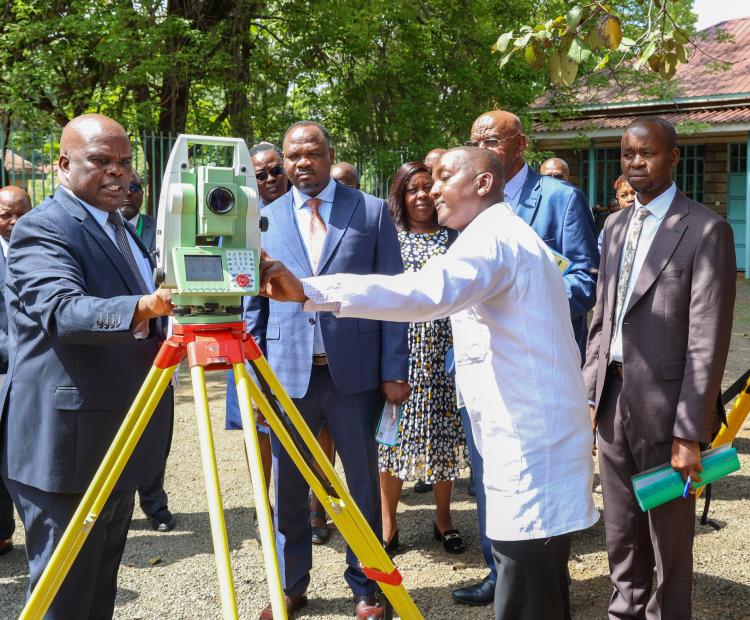 The National Assembly’s Departmental Committee on Lands during the official visit to the Survey of Kenya.